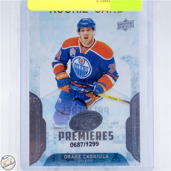 DRAKE CAGGIULA ROOKIE UPPERDECK PREMIERES