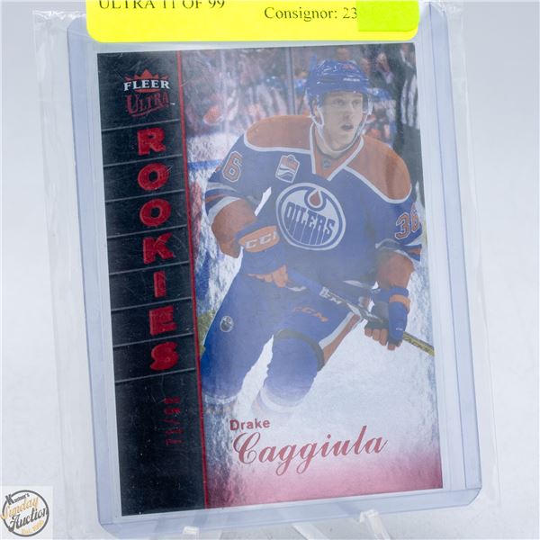 DRAKE CAGGIULA ROOKIE FLEER ULTRA 11 OF 99