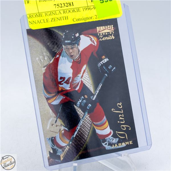 JAROME IGINLA ROOKIE 1996-97 PINNACLE ZENITH