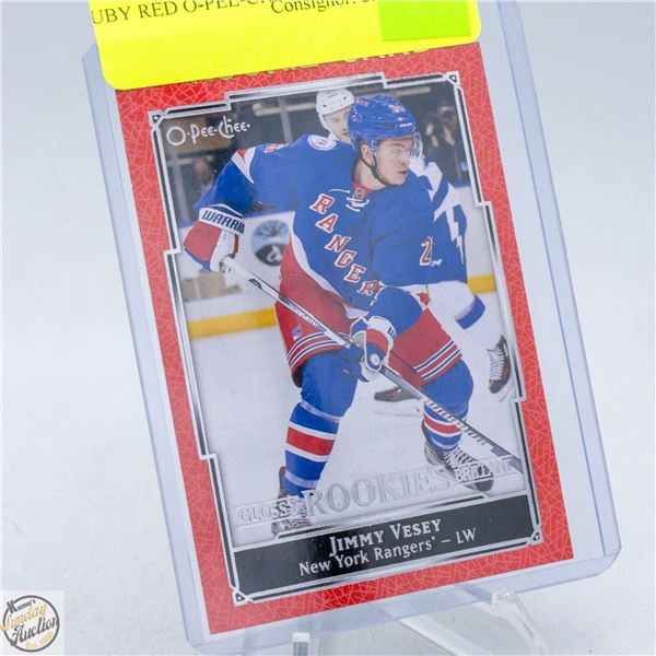 JIMMY VESEY ROOKIE GLOSSY RUBY RED O-PEE-CHEE