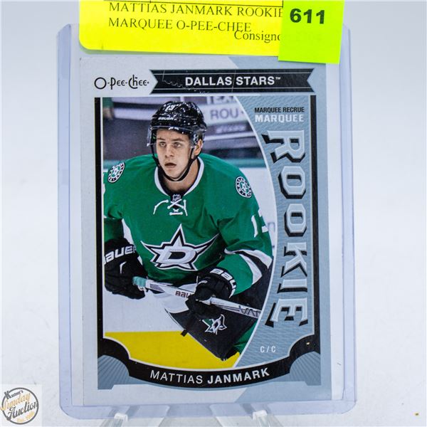 MATTIAS JANMARK ROOKIE 2015-16 MARQUEE O-PEE-CHEE