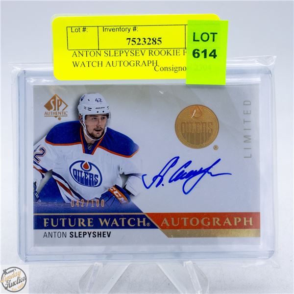 ANTON SLEPYSHEV ROOKIE FUTURE WATCH AUTOGRAPH