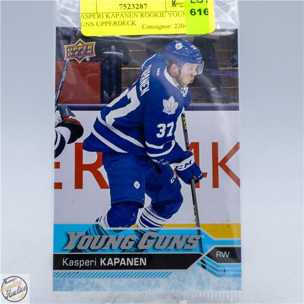 KASPERI KAPANEN ROOKIE YOUNG GUNS UPPERDECK