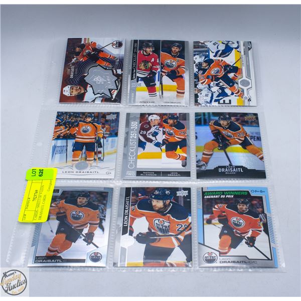 CARDS - SHEET OF 9 LEON DRAISAITL CARDS