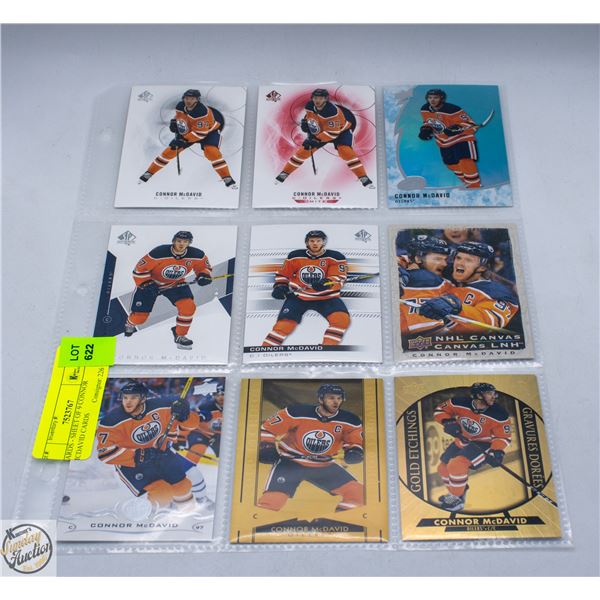 CARDS - SHEET OF 9 CONNOR MCDAVID CARDS