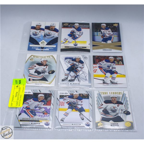 CARDS - SHEET OF 9 CONNOR MCDAVID CARDS
