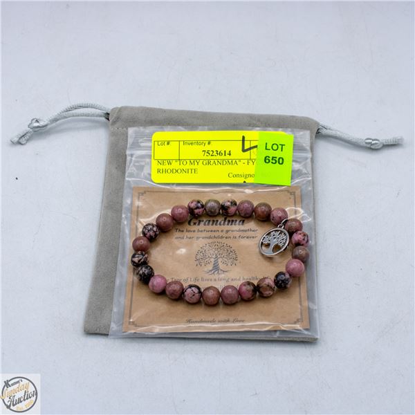 NEW "TO MY GRANDMA" - FYUKISS RHODONITE