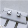 Image 1 : NEW SILVER PLATED SQUARE STUD EARRINGS