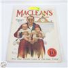 Image 1 : ESTATE ANTIQUE 1926 - "MACLEAN'S" MAGAZINE