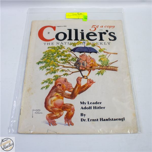 ESTATE ANTIQUE 1934 - "COLLIER'S" THE NATIONAL