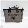 Image 1 : USED REPLICA CHANEL CANVAS HANDBAG WITH HANDLES