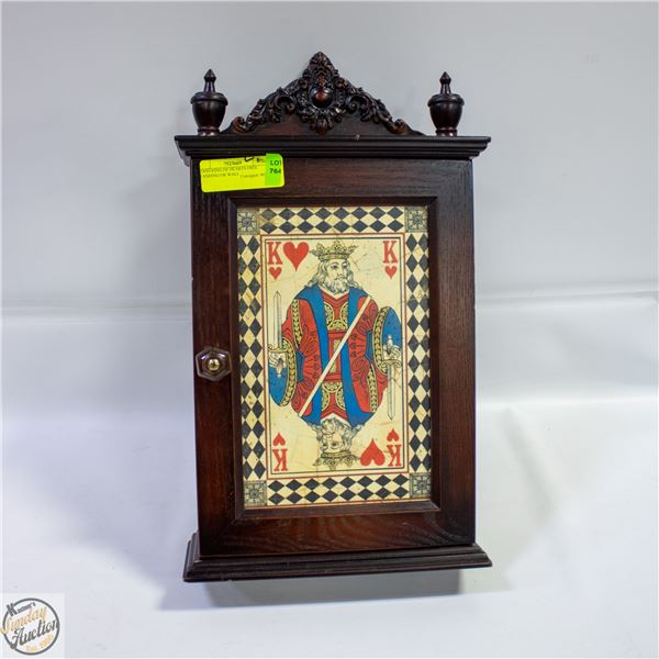 WOOD KING OF HEARTS FREE STANDING OR WALL