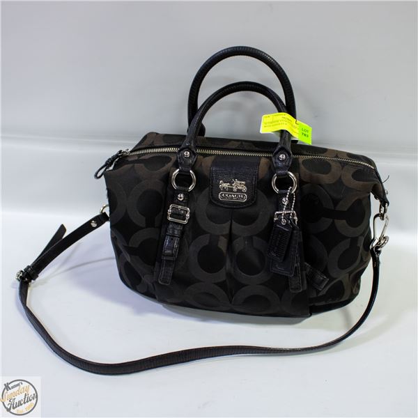 AUTHENTIC COACH FABRIC PURSE WITH HANDLES &