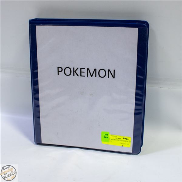 BINDER WITH A COLLECTION OF 225 POKEMON