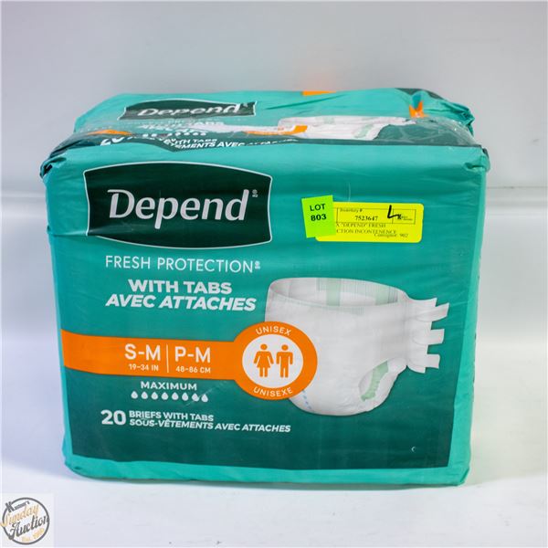 UNISEX "DEPEND" FRESH PROTECTION INCONTENENCE