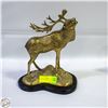 Image 1 : BRASS ELK FIGURINE 12" TALL ON WOODEN BASE