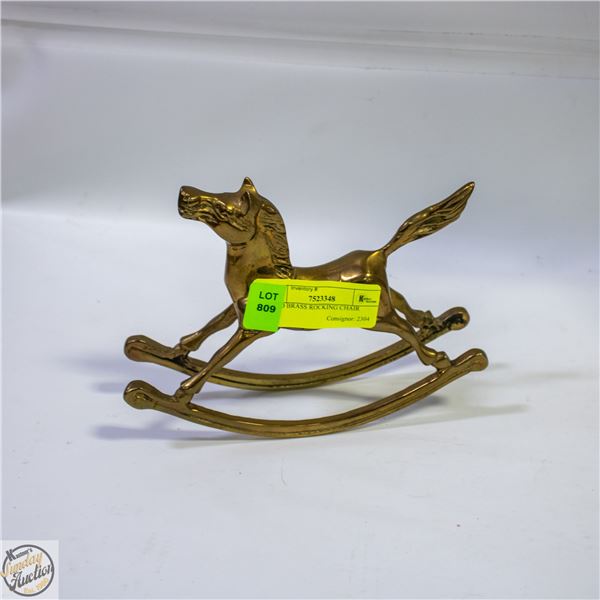 SOLID BRASS ROCKING HORSE 7.5" X 6"