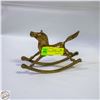 Image 1 : SOLID BRASS ROCKING HORSE 7.5" X 6"