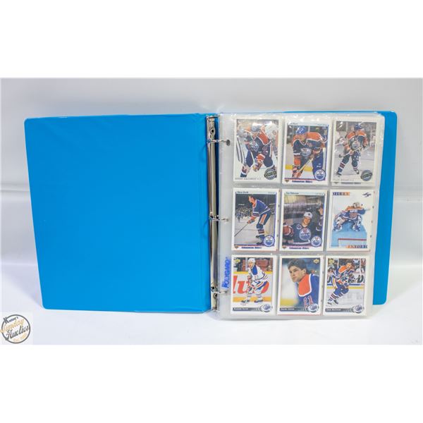 BINDER ALL EDMONTON OILERS APPROX 172 CARDS