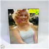 Image 1 : MARILYN MONROE BLUE DRESS RED ROSE 10X8" FRAMED