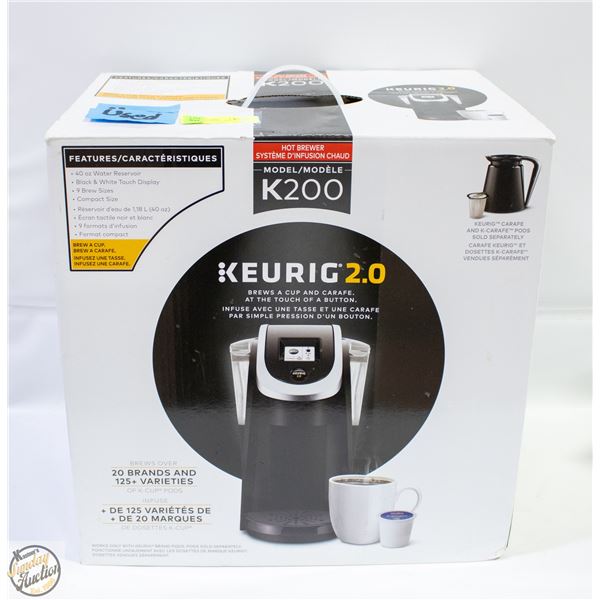KEURIG 2.0 COFFEE MACHINE IN BOX