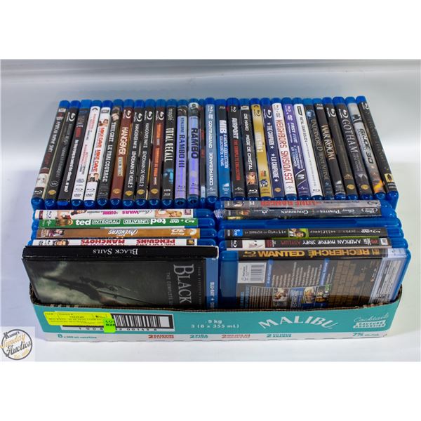 BLU-RAYS - 40 ACTION, COMEDY, ADVENTURE BLU-RAYS