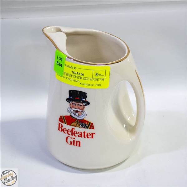 PITCHER BEEFEATER GIN WADE PM MADE IN ENGLAND