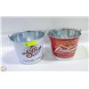 Image 1 : 2 ICE BUCKETS BUDWEISER SOL TEQUILA 9" DIAMETER