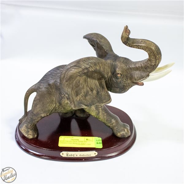 RUBYS COLLECTION AFRICAN ELEPHANT FIGURINE 9" TALL