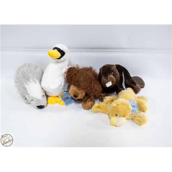 5 NEW OLD STOCK WEBKINS STUFFIES WITH ONLINE CODES