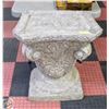 Image 1 : LARGE GARDEN PEDESTAL 24" X 14.5" X 30" VERY HEAVY