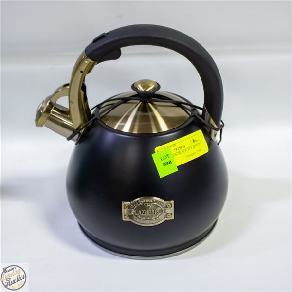 NEW PREMIUM BLACK TEA KETTLE WHISTLING
