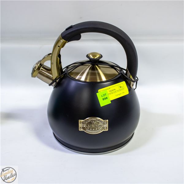 NEW PREMIUM BLACK TEA KETTLE WHISTLING