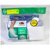 Image 1 : ANKLE SOCKS WHITE 6-12 SIZE 6-PACK FRUIT OF