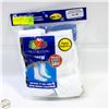 Image 1 : WHITE CREW SOCKS 12-16 SIZE 6-PACK FRUIT OF
