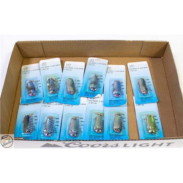 12 NEW ASSORTED FISHING HOOKS JACKFISH/SALMON