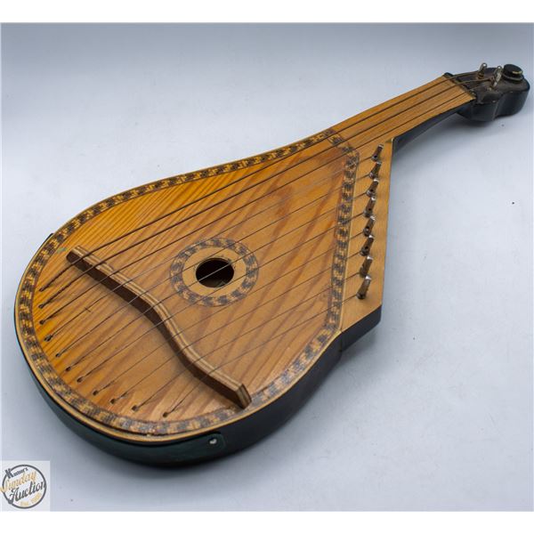 VINTAGE UKRANIAN BANDURA FOLK MUSICAL INSTRUMENT