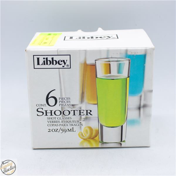 LIBBEY 6PC SHOOTER SHOT GLASS SET
