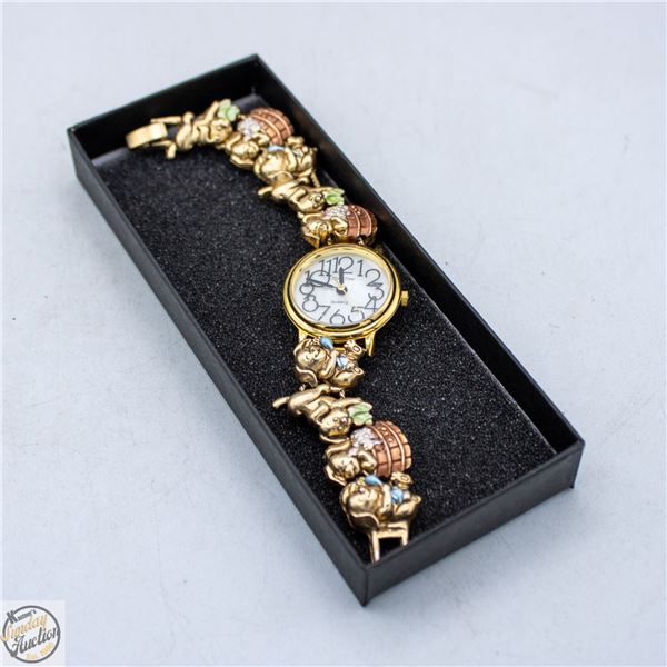 SLIDE TIME LADIES / GIRLS WATCH, W/ NEW BATTERY