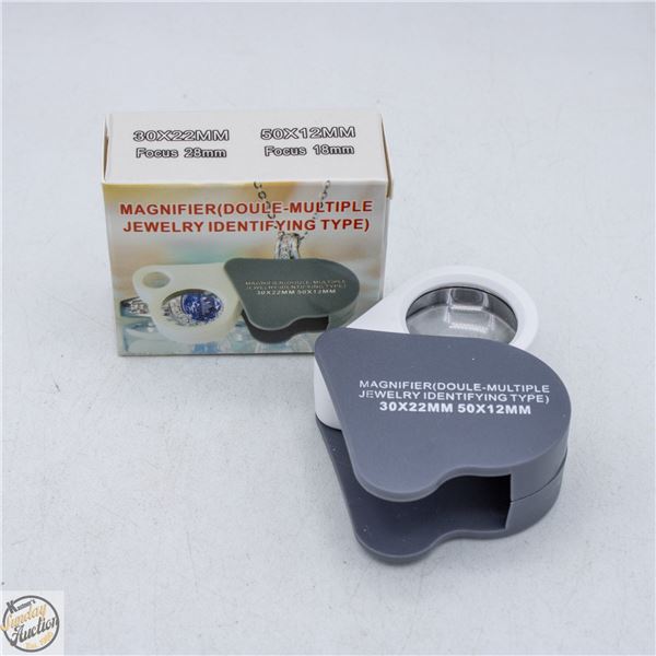 #4248-JEWELLERS DOUBLE MAGNIFIER 30 X 22 MM