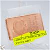 Image 2 : #4160-FINE .999 ONE TROY OUNCE COPPER WITH