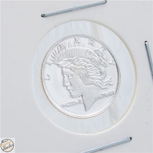 #4158-.999 FINE SILVER TOKEN WITH USA LIBERTY STYL