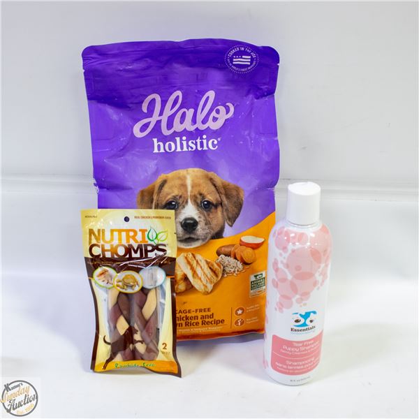 NEW CANINE PUPPY ITEMS SHAMPOO, KIBBLE,