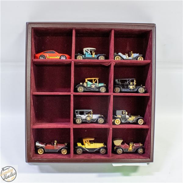 WOODEN BOX WITH AVON CARS