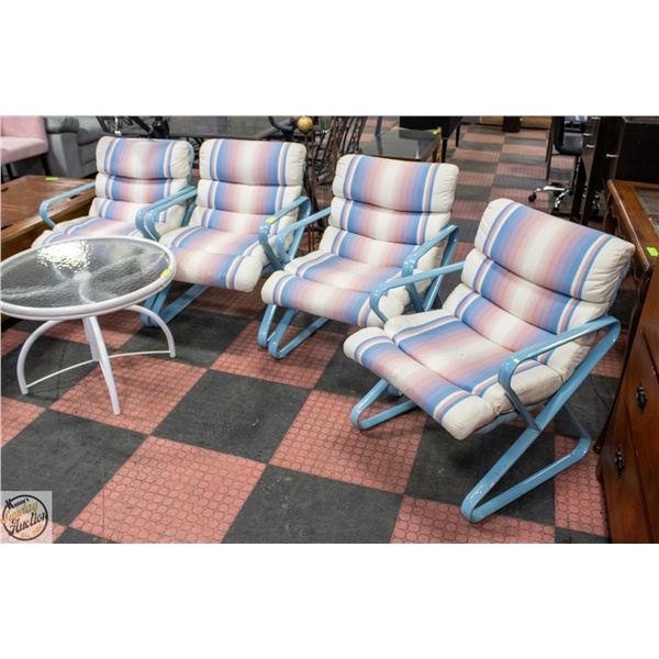 SET OF 4 MALLIN PATIO CHAIRS