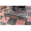 Image 1 : RECTANGULAR PATIO TABLE WITH STORAGE SHELF &
