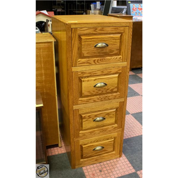SOLID OAK FILING CABINET MADE IN EDMONTON AB