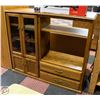 Image 1 : TIGER OAK ENTERTAINMENT STAND 55.5" X 18" X 48.5"