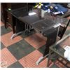 Image 1 : GLASS TOP COMPUTER DESK WITH BLACK TEMPERED GLASS
