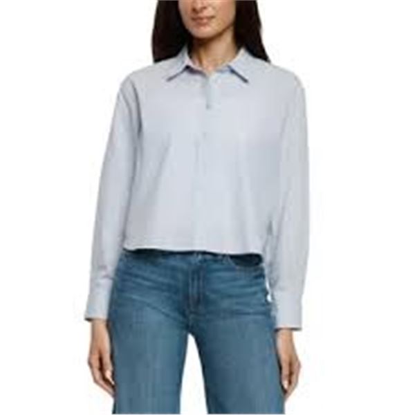 NEW GAP POPLIN WOMENS SHIRT XS LIGHT BLUE